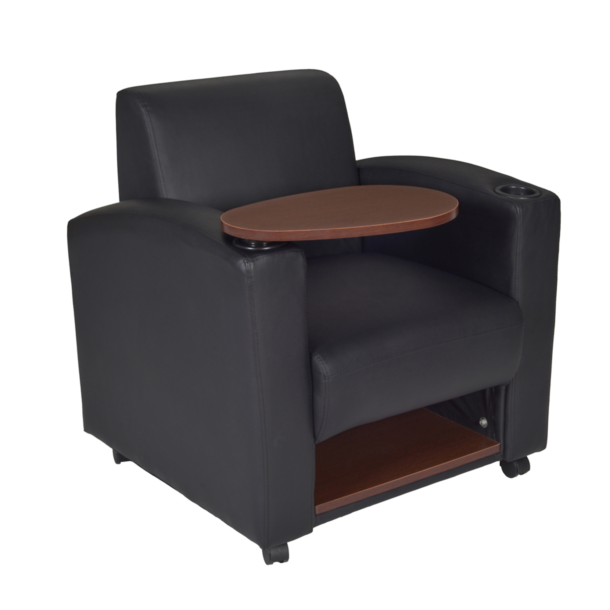 Regency Furniture Nova Tablet Arm Chairs, Pair, Black/Java, Model# 7701JVBK2PK
